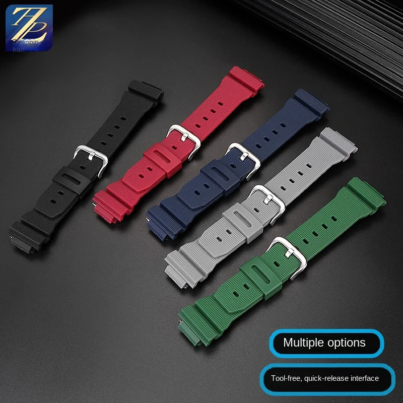 For Casio G-Shock GM-2100 GM-S2100 GA-2100 man Sports waterproofing   watch strap Red Gray Rubber resin watchband bracelet 16mm