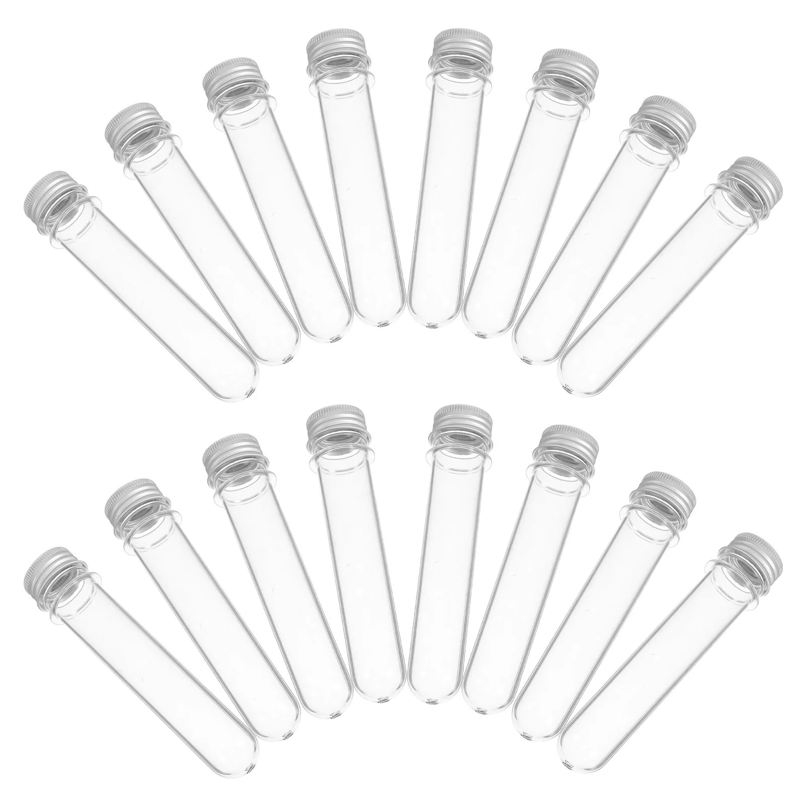 

20Pcs Clear Test Tube Bottles Aluminum Screw Caps 40ml Leakproof Portable Tubes for Skincare Storage Storage Tube
