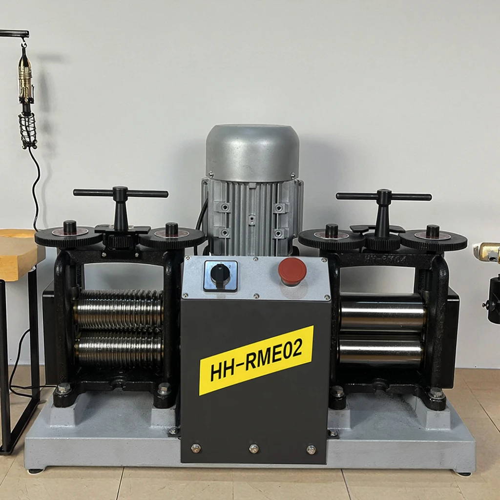 High Quality 2HP Electrical Rolling Mill Machine Double Head Electric Rolling Mill Jewelry Tools Equipment Jewelry Making
