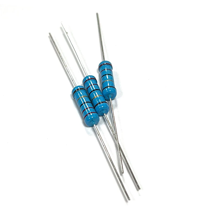 20pcs 2W Metal Film Resistor 2R2 22R 220R 2K2 22K 220K 2.2 22 220 Ohm R K Accuracy 1% 0.1R-10M Five-Color Ring Resistance