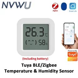 Tuya Zigbee Temperature Humidity Sensor Fridge Sensor Mini LCD Digital Display Bluetooth-Compatible Thermometer Hygrometer