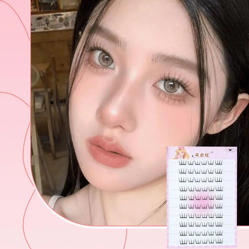 No Glue Need Manga False Eyelashes Korean Style Girl Group Natural DIY Segmented Lash Extension Daily Makeup Tool