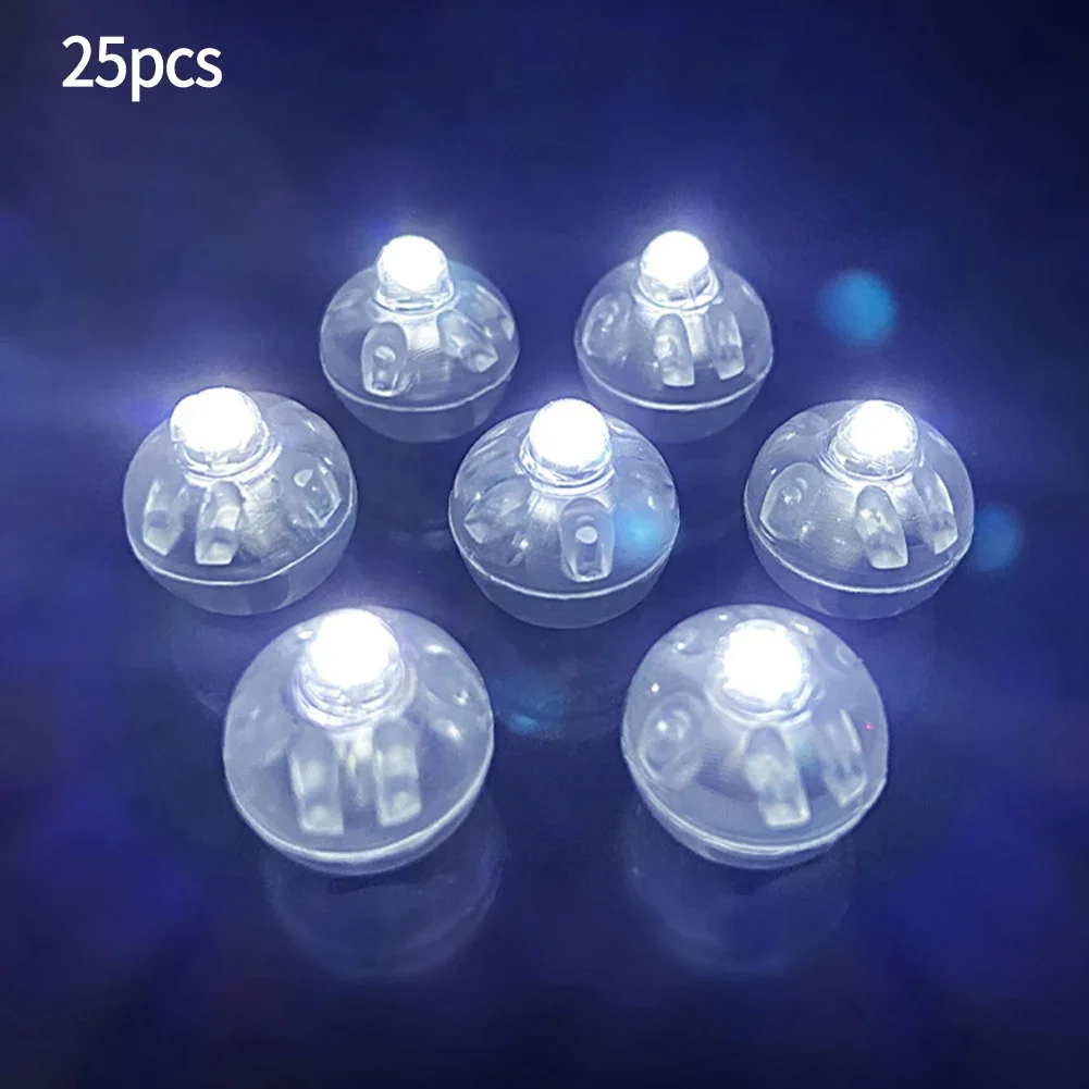 25Pcs Xmas LED Light Bulb Individual LEDs Balloon Lights Mini Wireless Battery Craft Glow Party DIY Home Decoration