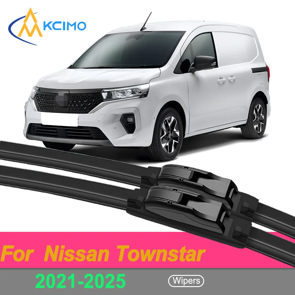 

For Nissan Townstar 2021-2025 Renault Kangoo Front Windshield Wiper Blades 2pcs Slient Rain Windscreen Window Accessories