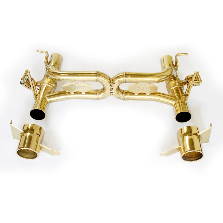 

Customize Gold-Edition Titanium High-Performance Valvetronic Catback Exhaust Pipes for Ferrari 488 Exhaust