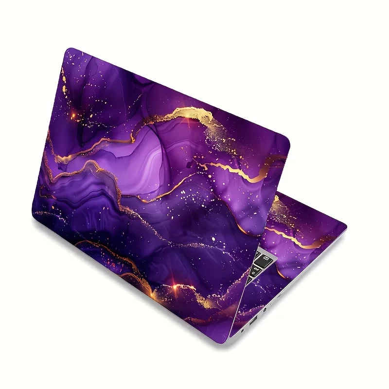 2 Laptop Stickers Purple Marble Universal Protective Film Scratch-resistant Self-adhesive Easy To Tear Without Leaving