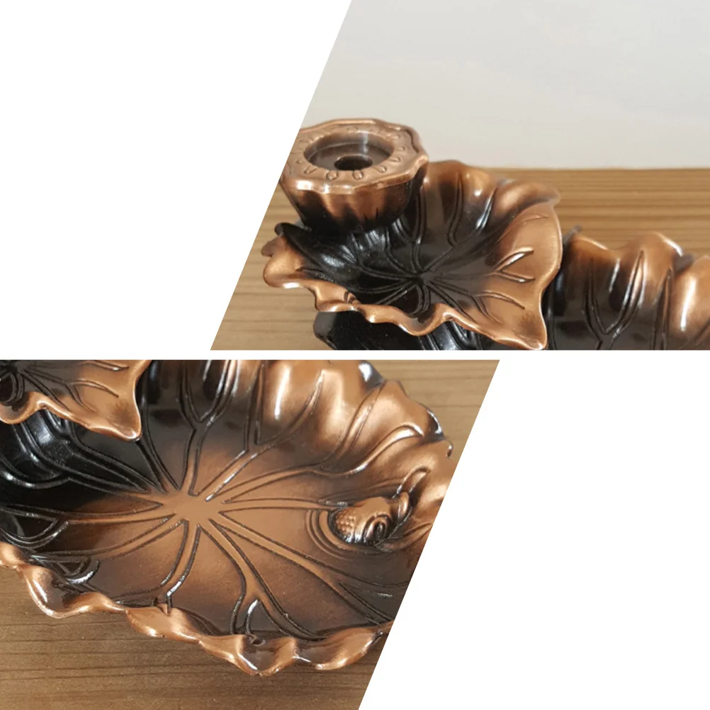 

1Pcs Premium Alloy Backflow Incense Holder Classic Lotus Style Burner for Bedroom Study Yoga Space Tea Ceremony Decor