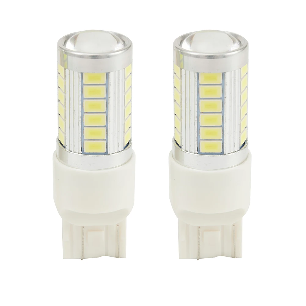 6.6W 800LM Car Backup Reverse light Brake light DC 12V 2pcs 6000K White T20 Bubls 33SMD LED Dome Lights Turn light Low power