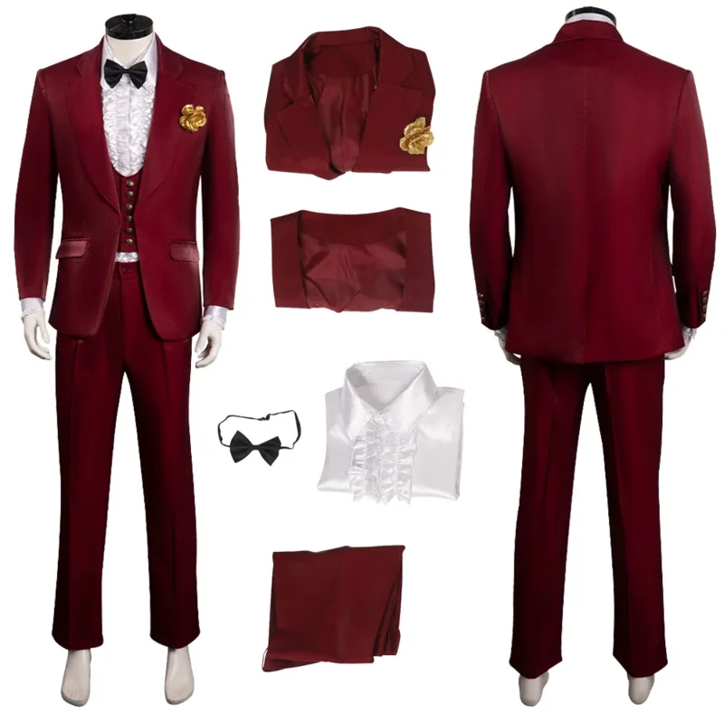 Bear's Den Betelgeuse แฟนตาซีสีดําสีขาวแนวตั้งลายชุดคอสเพลย์น้ําผลไม้เครื่องแต่งกายปลอมตัวผู้ใหญ่ผู้ชายใหม่ 2025