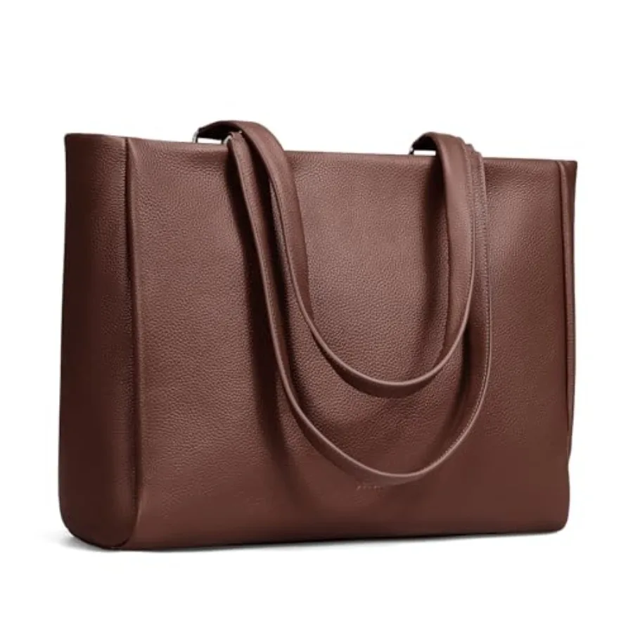 

befen Genuine Leather Work Laptop Tote Bag for Women Ladies Totes Shoulder Purses Satchel Handbag with 15 Compartment