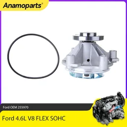Engine Water Pump with Gasket Fit 4.6 L For Ford Mustang Lincoln Town Car Mercury Grand 4.6L V8 FLEX SOHC 2001-2011 OEM 1255970