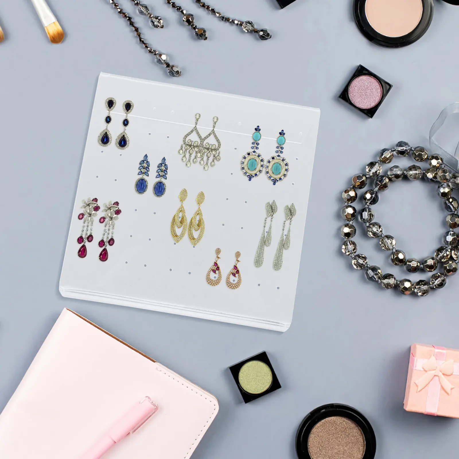 

Acrylic Jewelry Display Stand Clear Organizer for Earrings Ear Studs Jewelry Holder Retail Home Vanity Accessories Organizer