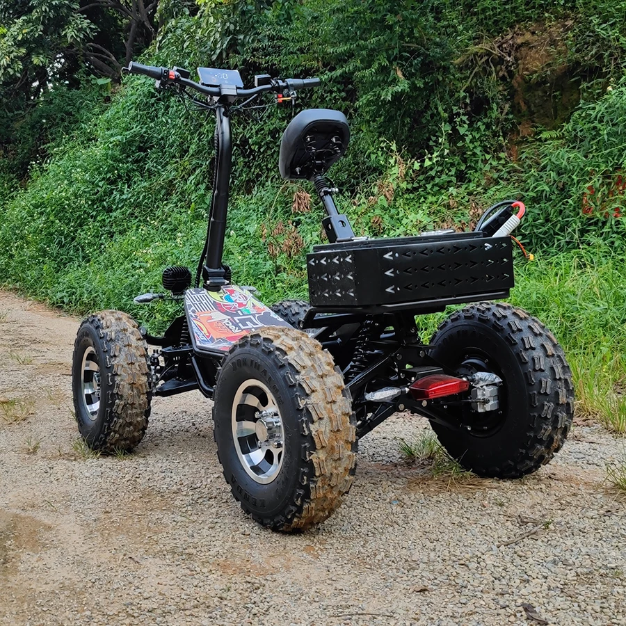 High Quality Renting Business 60v 10000 Watts 4-wheel Beach Electric Scooter All Terrain Vehicles Electric ATV Adult 21 Inch