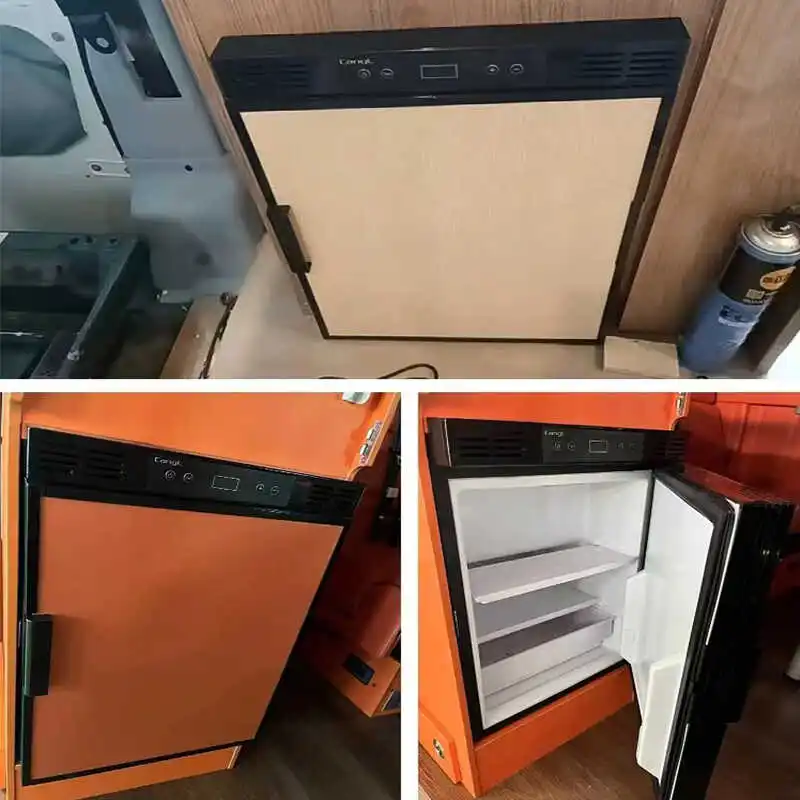 Geladeira de iate RV, freezer refrigerado com porta de freezer