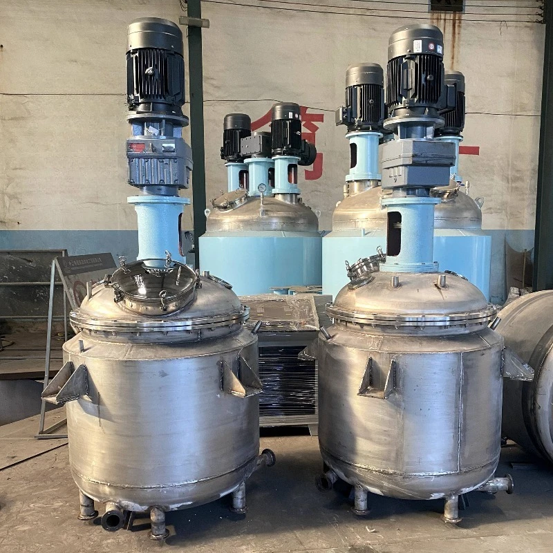 Electric heating stainless steel mixing tank, inner and outer coils, chemical resin reactor