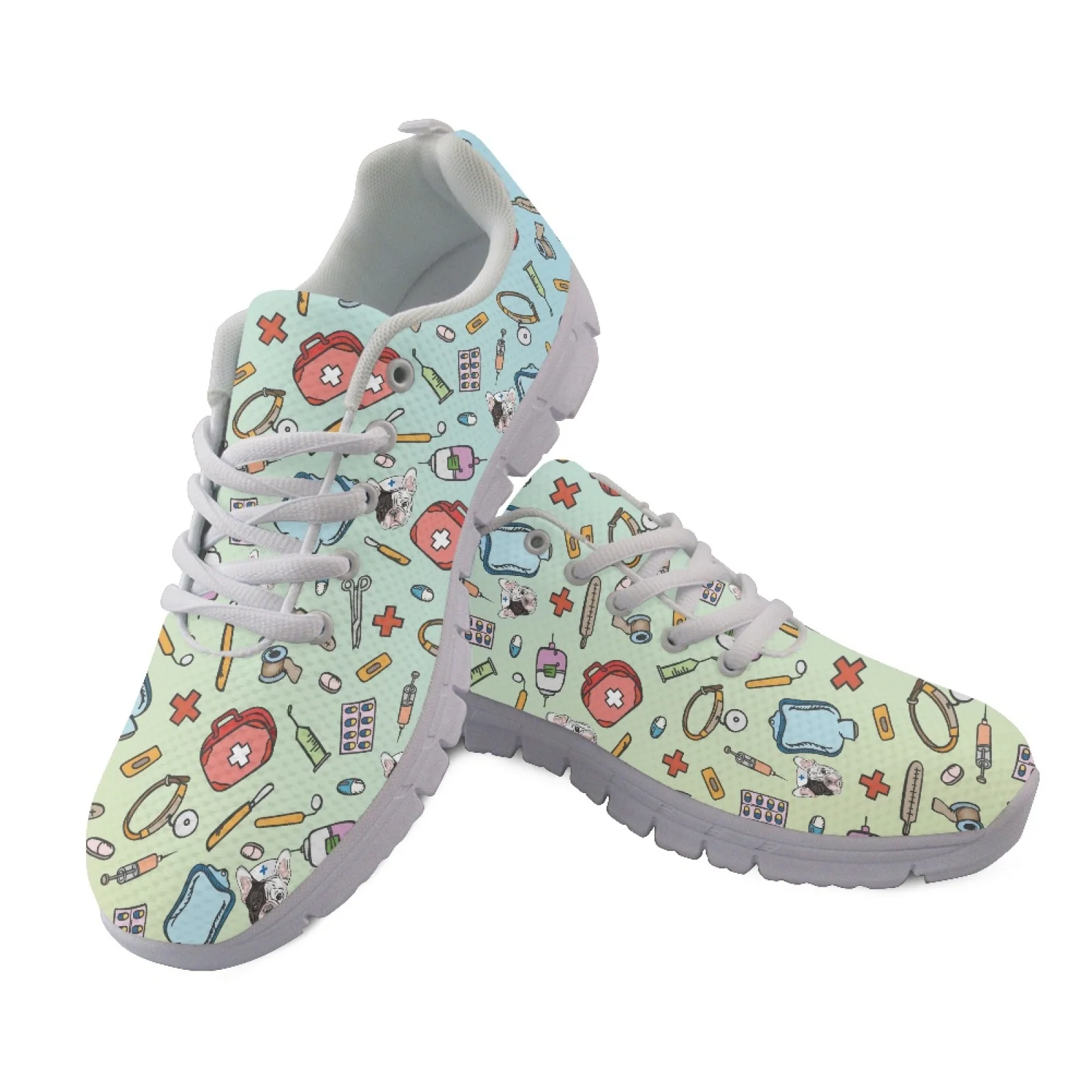 Coloranimal Lightweight Soft Athletic Sport Shoes for Men Women Running Shoes for Walking Medical Tool Pattern