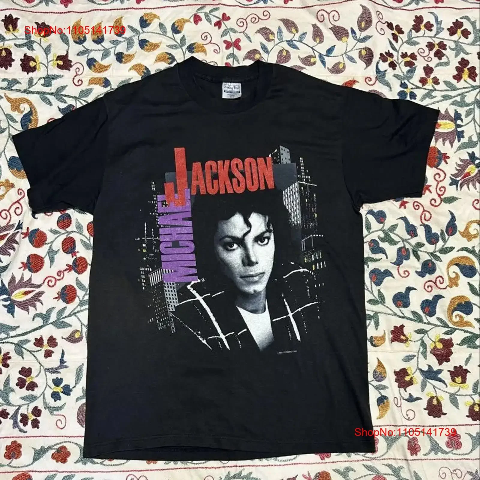 

Футболка Michael Jackson Bad Tour 88, винтажная стильная повседневная эластичная футболка унисекс, слегка графическая дизайнерская одежда, мягкая стильная одежда