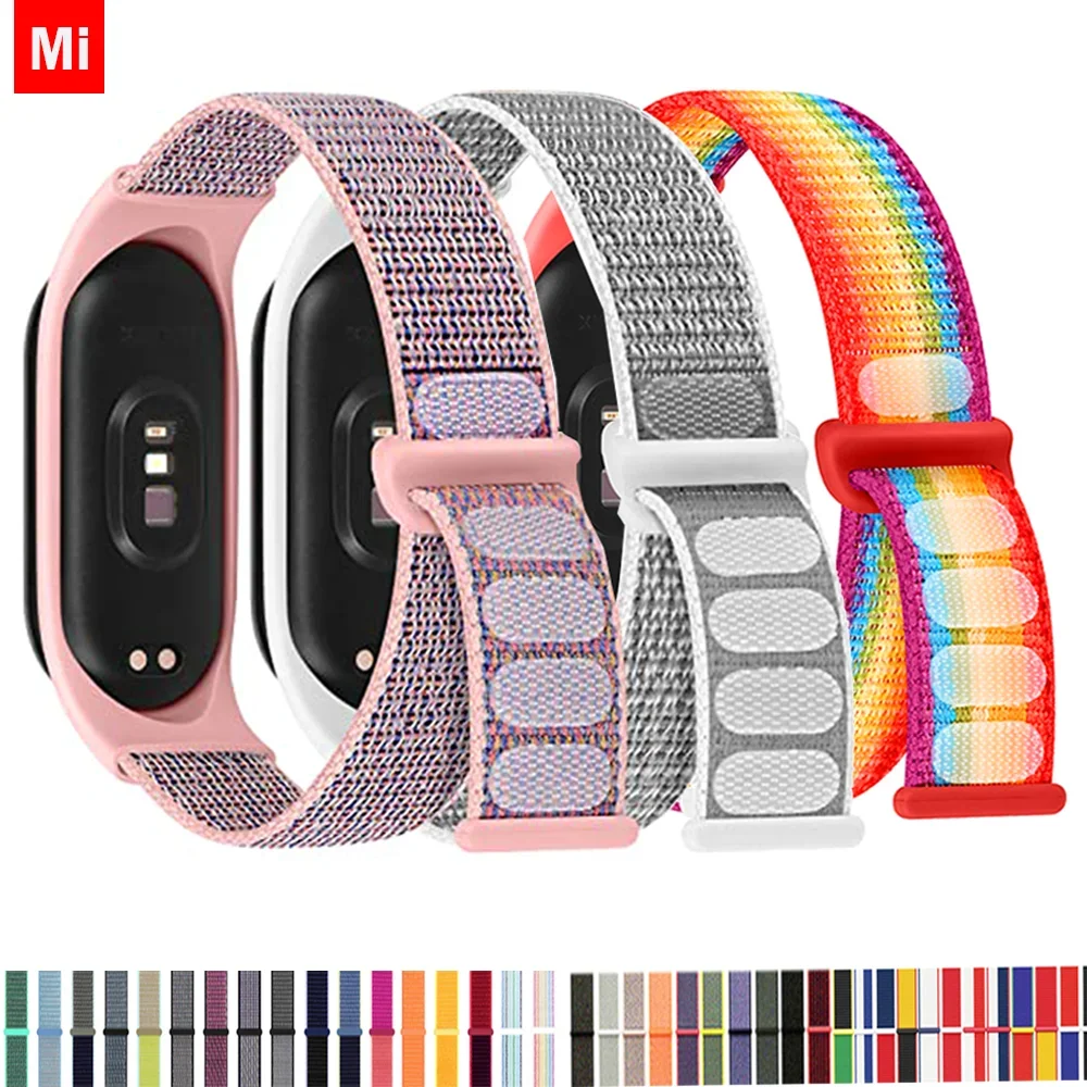 Nylon Loop Straps For Xiaomi Mi Band 7-7 nfc smartwatch Wristband Sport Miband7 Correa Replacement Bracelet smart band 7 6 5 4 3