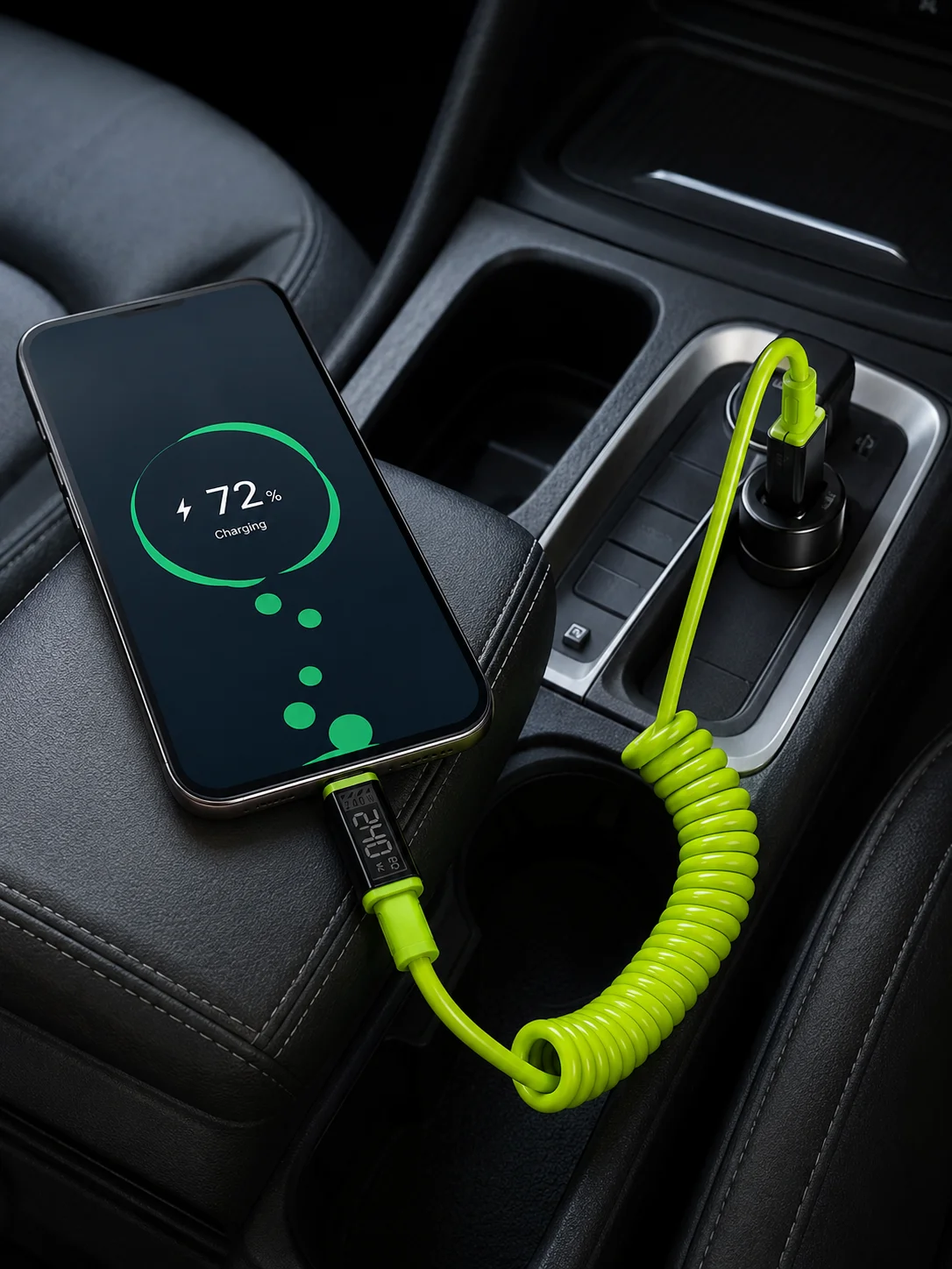 240W Typ-C-auf-Typ-C-Schnellladekabel, universelles, spiralförmiges, teleskopisches USB-Kabel, 6A USB-C-Kabel für Xiaomi, iPhone, Samsung – Detail 16