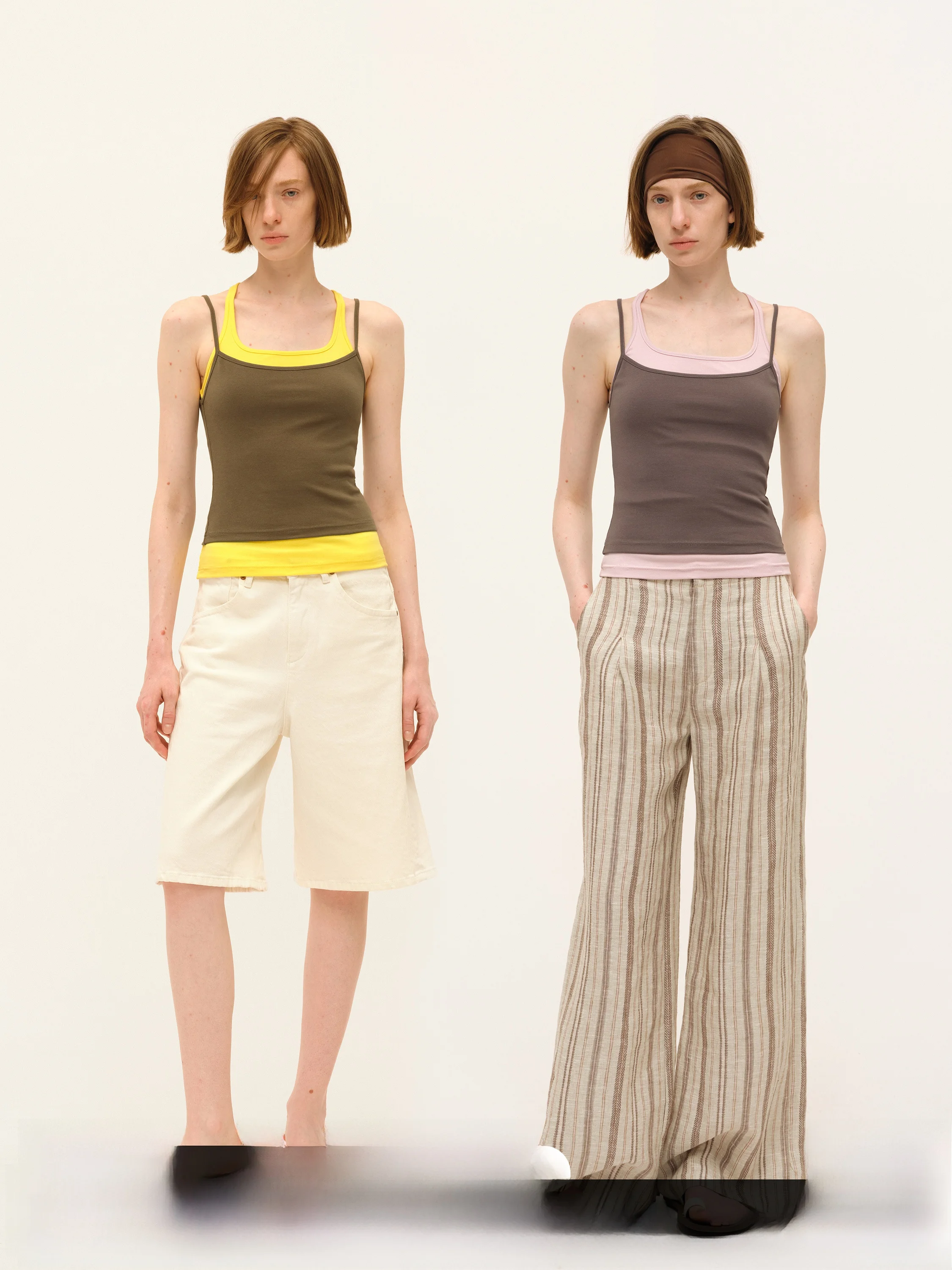 

SMIIILE цветной укороченный топ и жилет, комплект женской облегающей верхней одежды со складками, летняя модная одежда из смеси хлопка