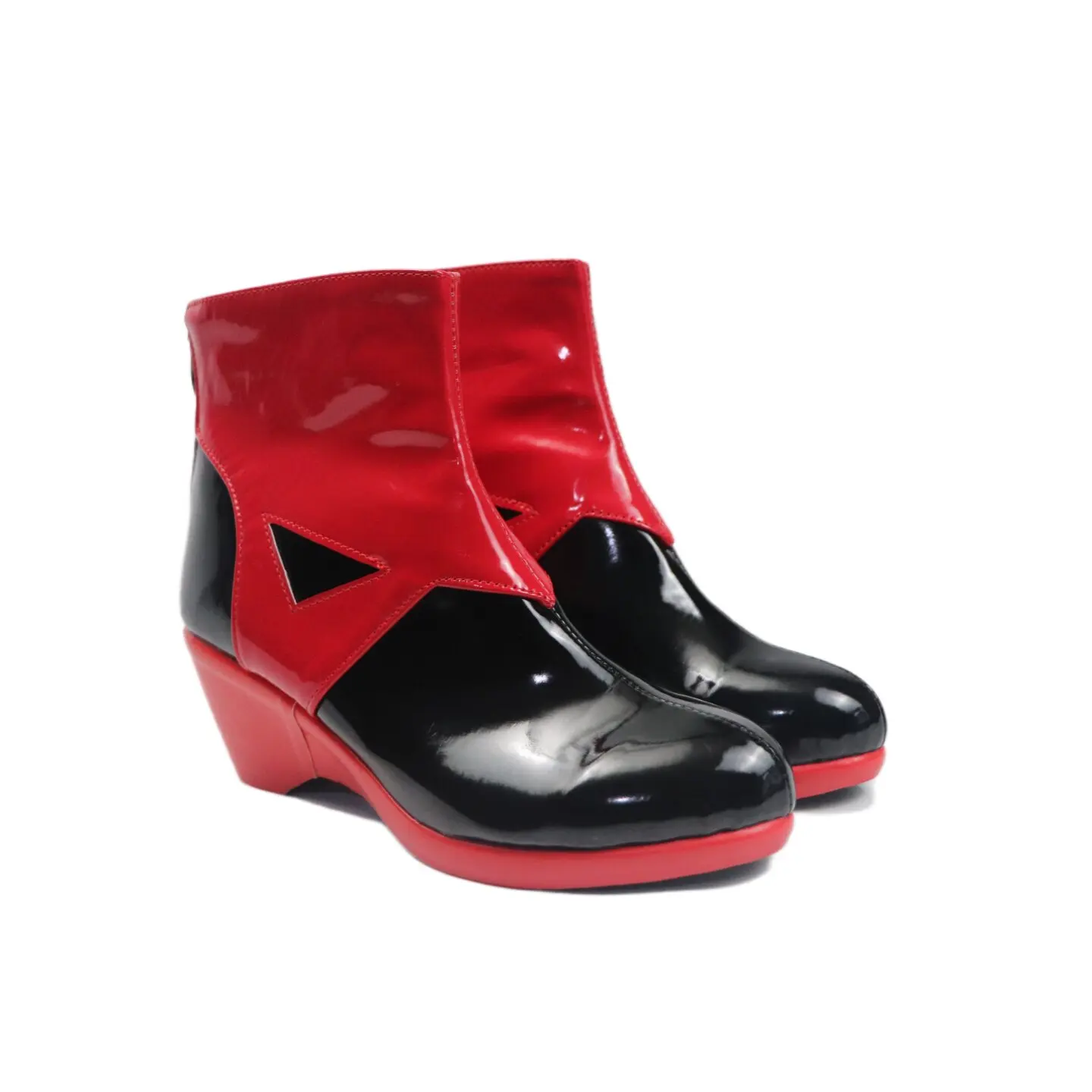 Anime Guilty Crown Yuzuriha Inori Cosplay Shoes Red Short PU Leather Boots For Halloween Carnival