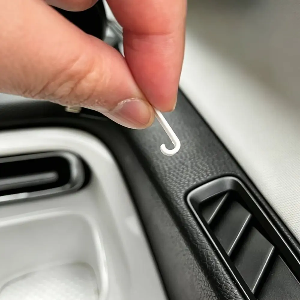 24Pcs Plastic Car Dashboard Wire Clips 3D Printed Adhesive Mount Dashboard Cable Clips Hook Shaped Clip-On