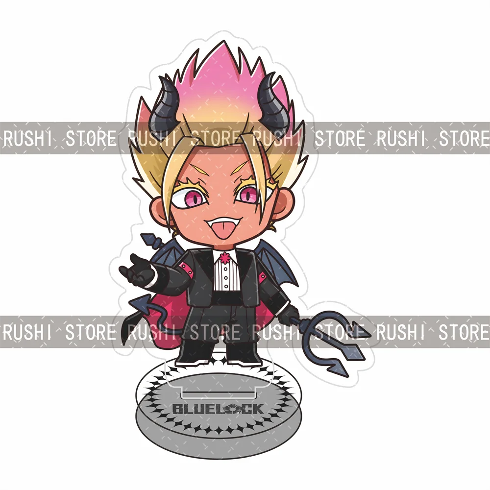 Blue Lock 10cm Acrylic Stand Keychain Chibi Little Devil Suit Desktop Ornamen Anime Tabletop Display Collectible Gift for Fans