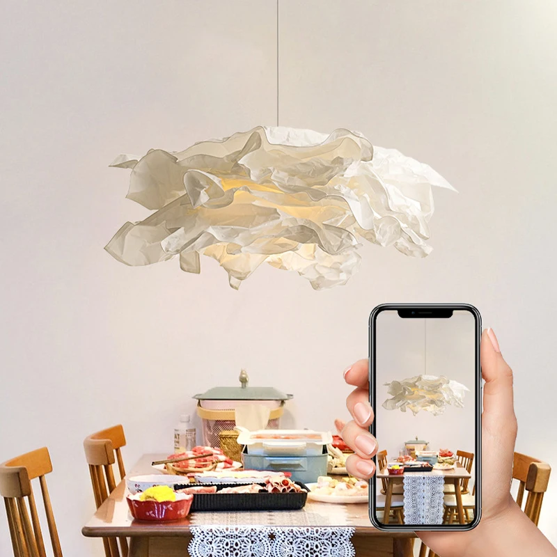 Art DIY Cloud Lamp Shade Flower Light Shade Ceiling Lampshade Decoration Chandelier Pendant For Living Room Bedroom Bar