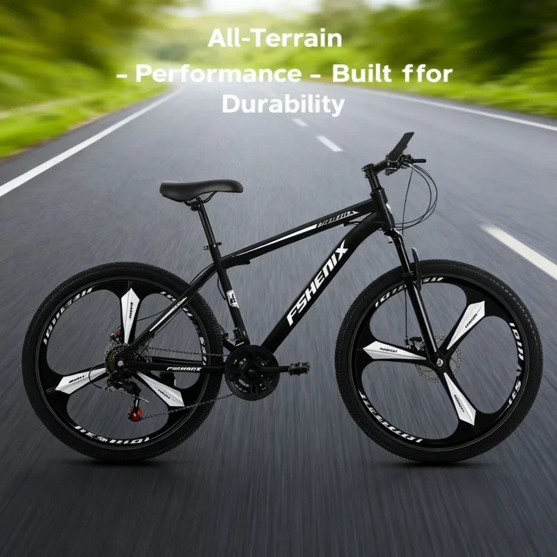 دراجات جبلية سوداء متكاملة بعجلات الساموراي للبالغين مقاس 24/26 بوصة للرجال 21 سرعة ممتصة للصدمات عبر البلاد الطريق Fe #1