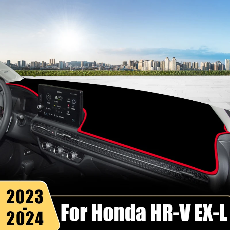 For Honda HR-V HRV HR V EX-L 2023 2024 Car Dashboard Cover Mat Anti-UV Non-Slip Pad Instrument Carpets Protector Accessories