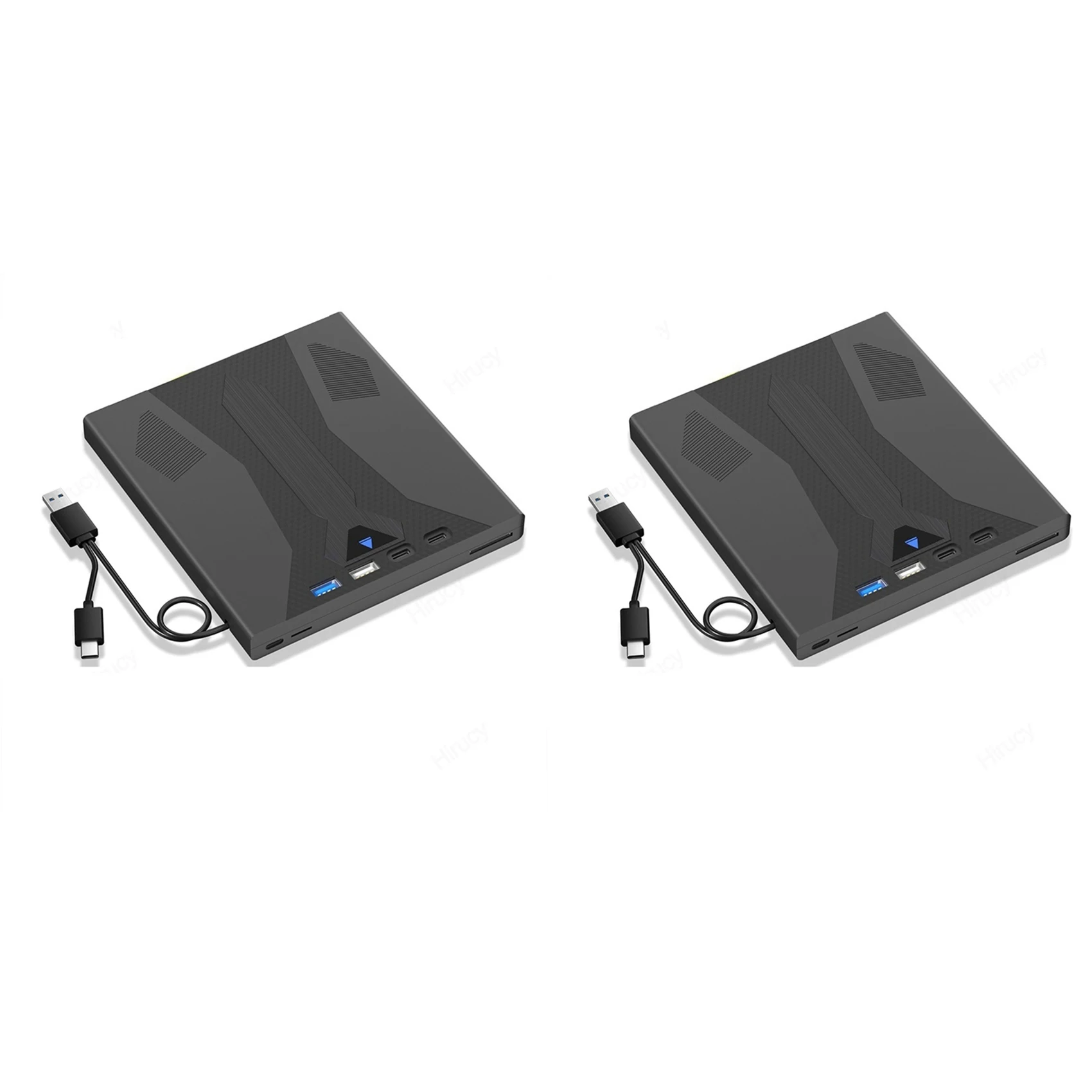 2x unidade de gravação externa Blu Ray, suporta disco de 100G, USB 3.0 e leitor de DVD/CD/BD tipo C, unidade óptica 3D Blu-ray
