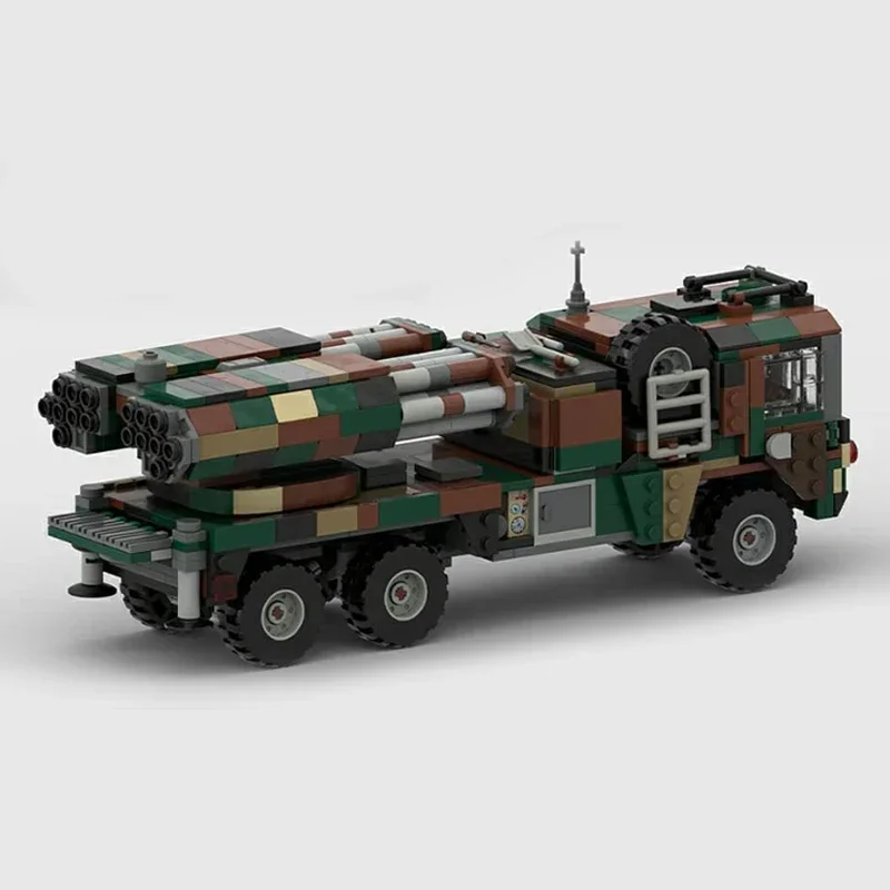 MOC-Blocos de Construção Modulares para Crianças, Modelo Militar, Montagem De Tijolos, Artilharia De Foguetes, Tecnologia Militar, Brinquedos DIY, Conjuntos De Presentes, Lars-2