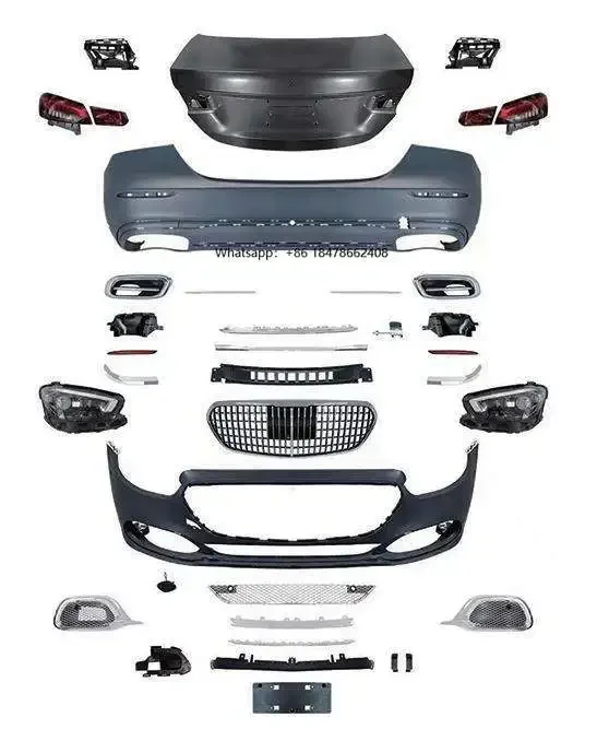Car Body Kit W213 Upgrade  E63 Model Auto Front Rear Bumper Kit Spoiler Side Skirts for  E Class W213 2018-2024