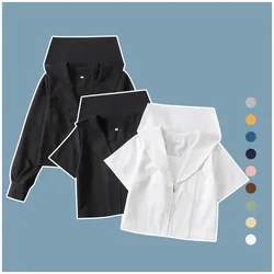 Japanese Seifuku Girl's White Black Summer Short Sleeve Basic Sailor Suits Tops School JK Uniform Students Clothes All-Match