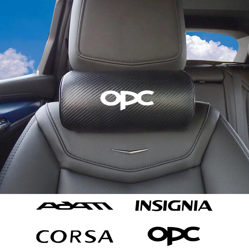 For OPEL VIVARO VITA SPEEDSTER INSIGNIA GTC CORSA ASTRA AGILA OPC ADAM Car Seat Neck Head Support Pillow Carbon Fiber Headrest