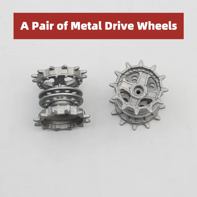1/16 Scale RC Tank Spare Parts Compatible with Heng Long 3939 3938  T72 T90 Tank Model (Metal Road Sprocket Idler Wheels Track )