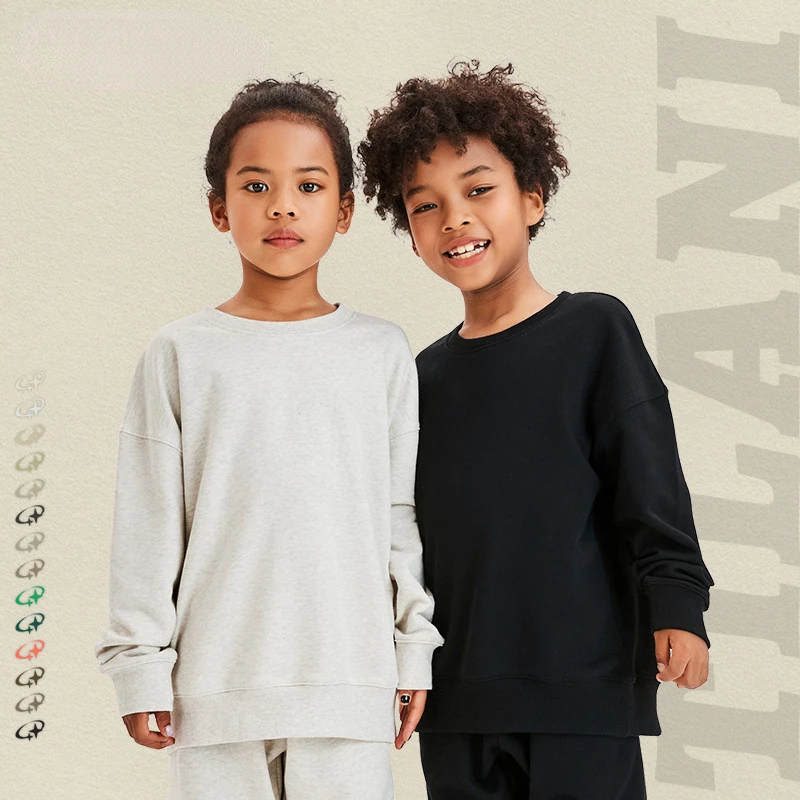 Children Round Neck Pullover Sweater for Men and Women Upper Garment