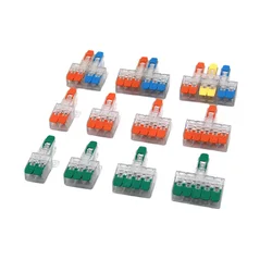 Wire Connectors 1 2 3 Pin Splitter Led Electric Push in Terminal Blocks Quick Connector Conductor Cable Junction Box 0.5-6mm²