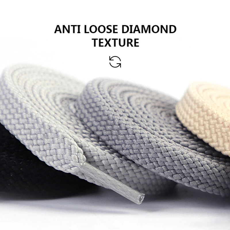 1 Pair Flat Shoelaces Double Layer Precision Weaving Shoe Lace Sports Shoes White Shoelace Used for 574 NB 327 Casual 26 Color