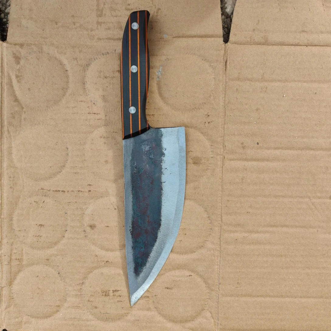 

8 Inch Chef Knife Artillery Steel Blade Wood Handle Slicing Vegetables Cleaver Splitting Meat Handmade Forged Kitchen Knives
