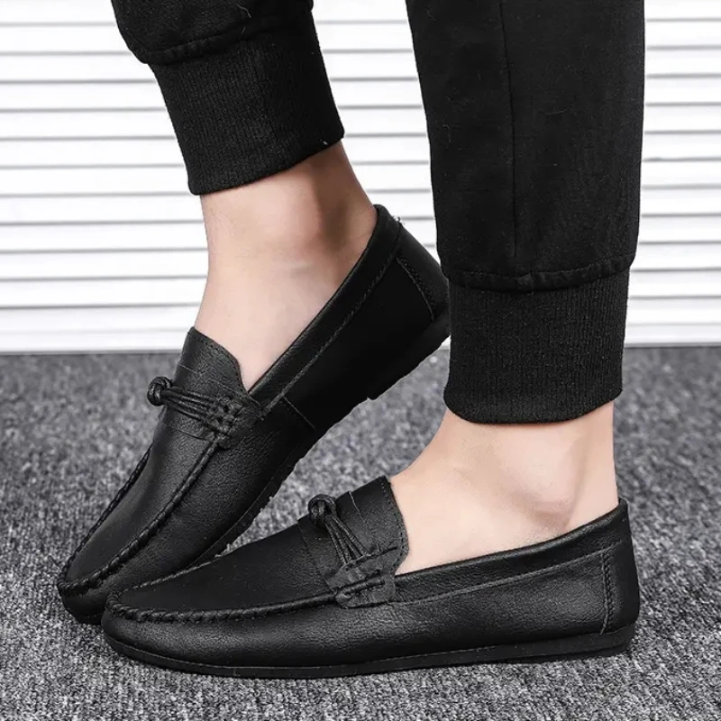 Men Leather Shoes Casual Loafers Men Luxury Brand Designer Moccasins Breathable Fashion Slip on Comfort Driving Shoes