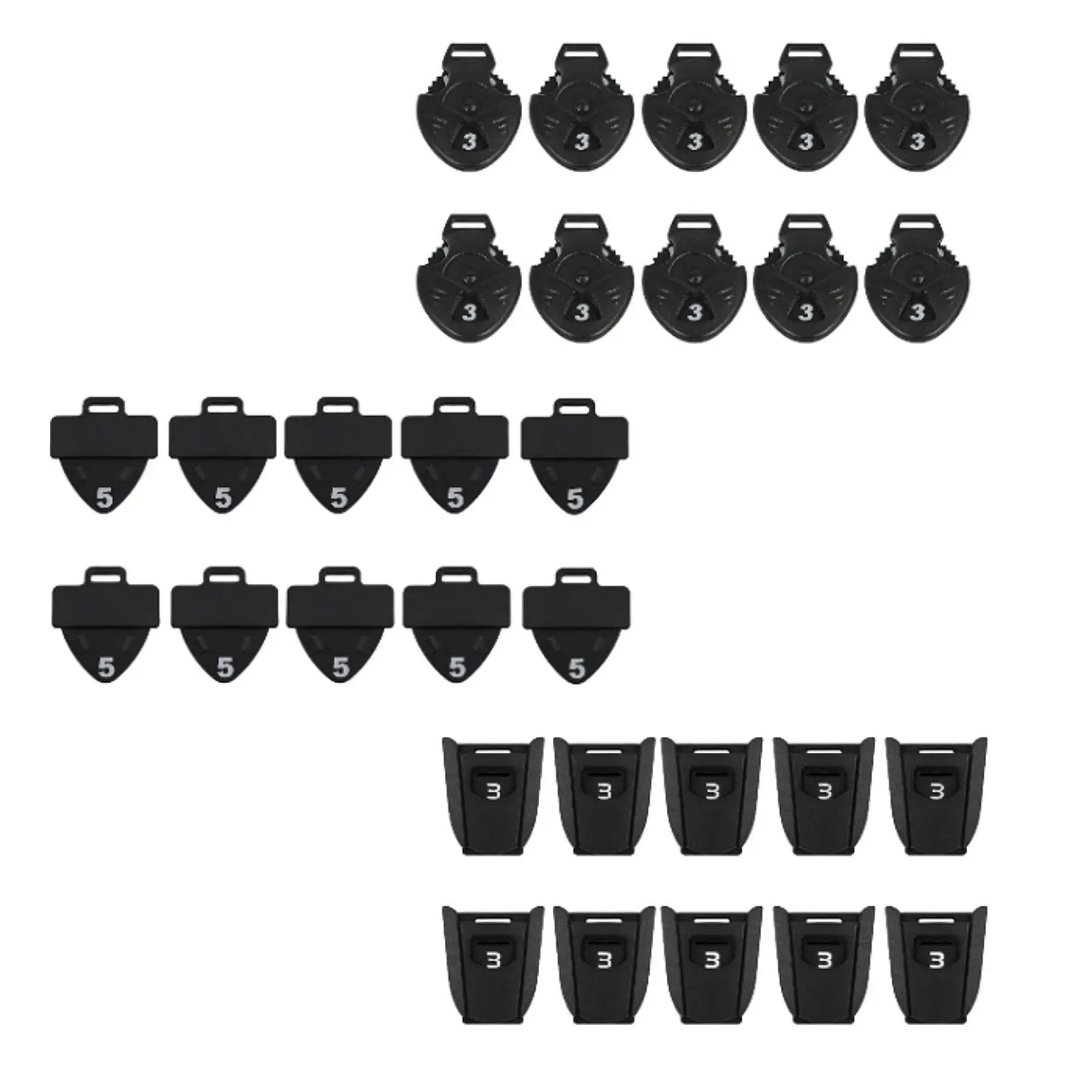 Compact Interchangeable Golf Club Head Cover Tag Lightweight Plastic Label for Universal Club Use