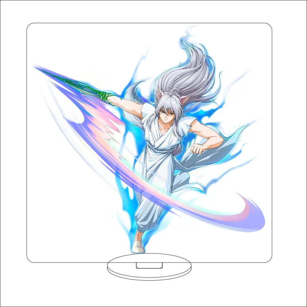 16 سنتيمتر أنيمي يويو هاكوشو تأثيري الاكريليك حامل الحلي Urameshi Yuusuke/Kurama الشكل حامل هدايا الهالوين