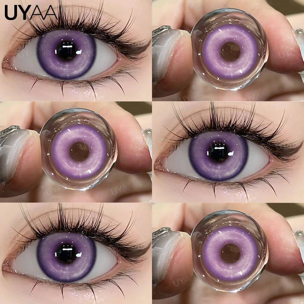 UYAAI Cosplay Kontaktlinse Schönheit Kosmetik Farbige Kontakte Schwarze Linsen Halloween Make-up Cosplay Weiße Linse Kreisblocklinse – Detail 13
