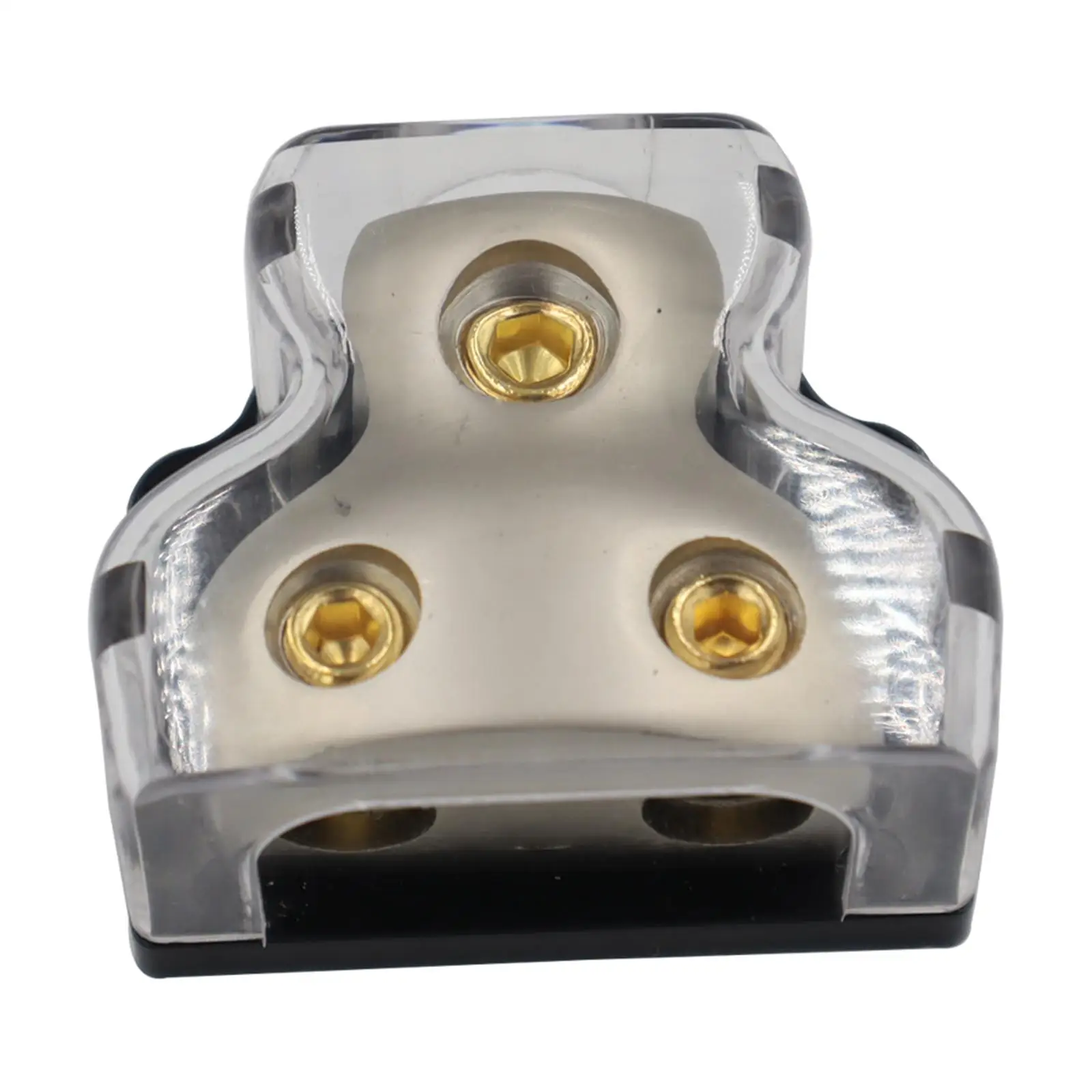 2 Way Power Distribution Block, 1/0 Gauge in 2 x Out Distributor for Car Audio Splitter Replace