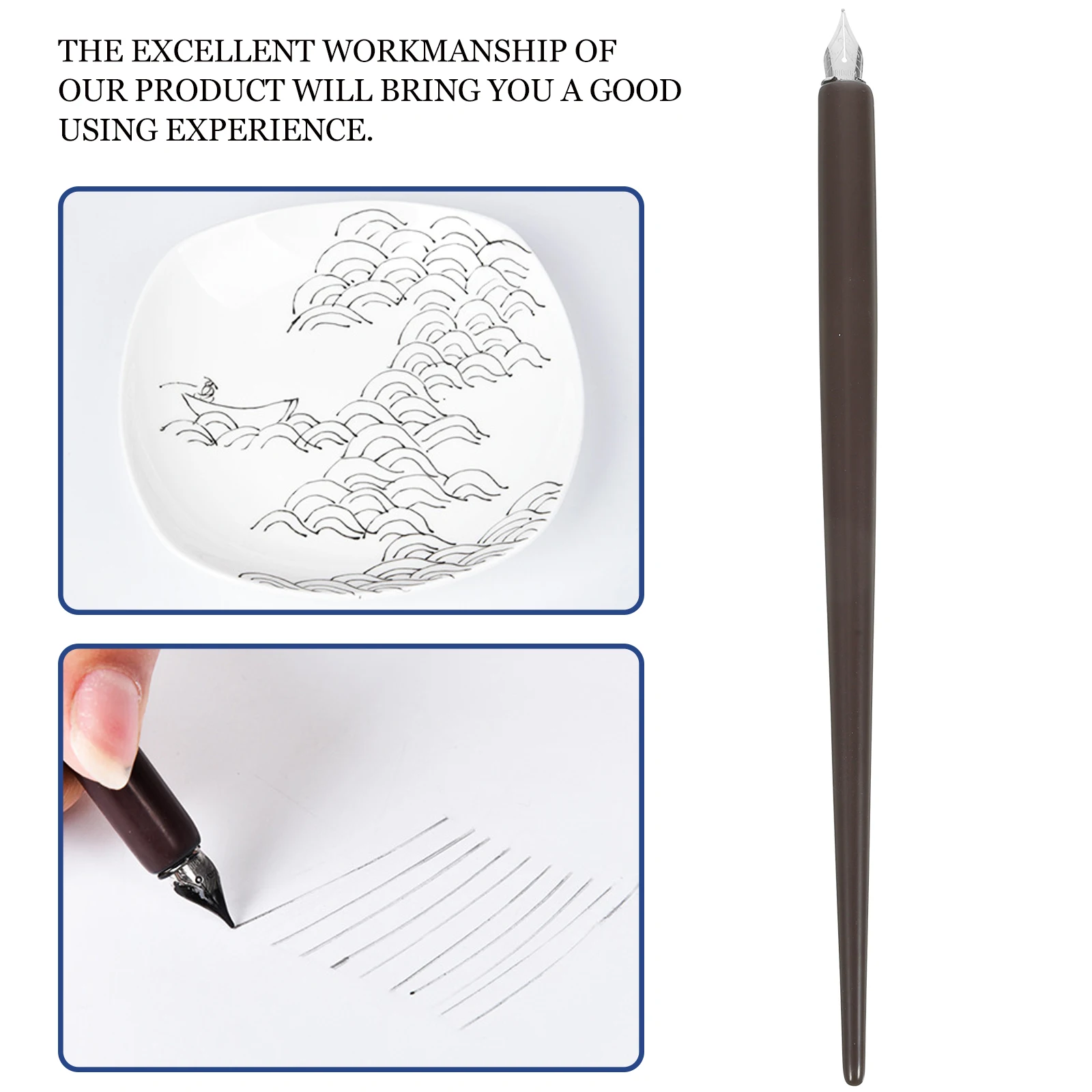 

Dip Pen for Pottery Hand Painted Ceramic Art Pencil Convenient DIY Underglaze Tool Smooth Surface Stoneware Crafts Practical