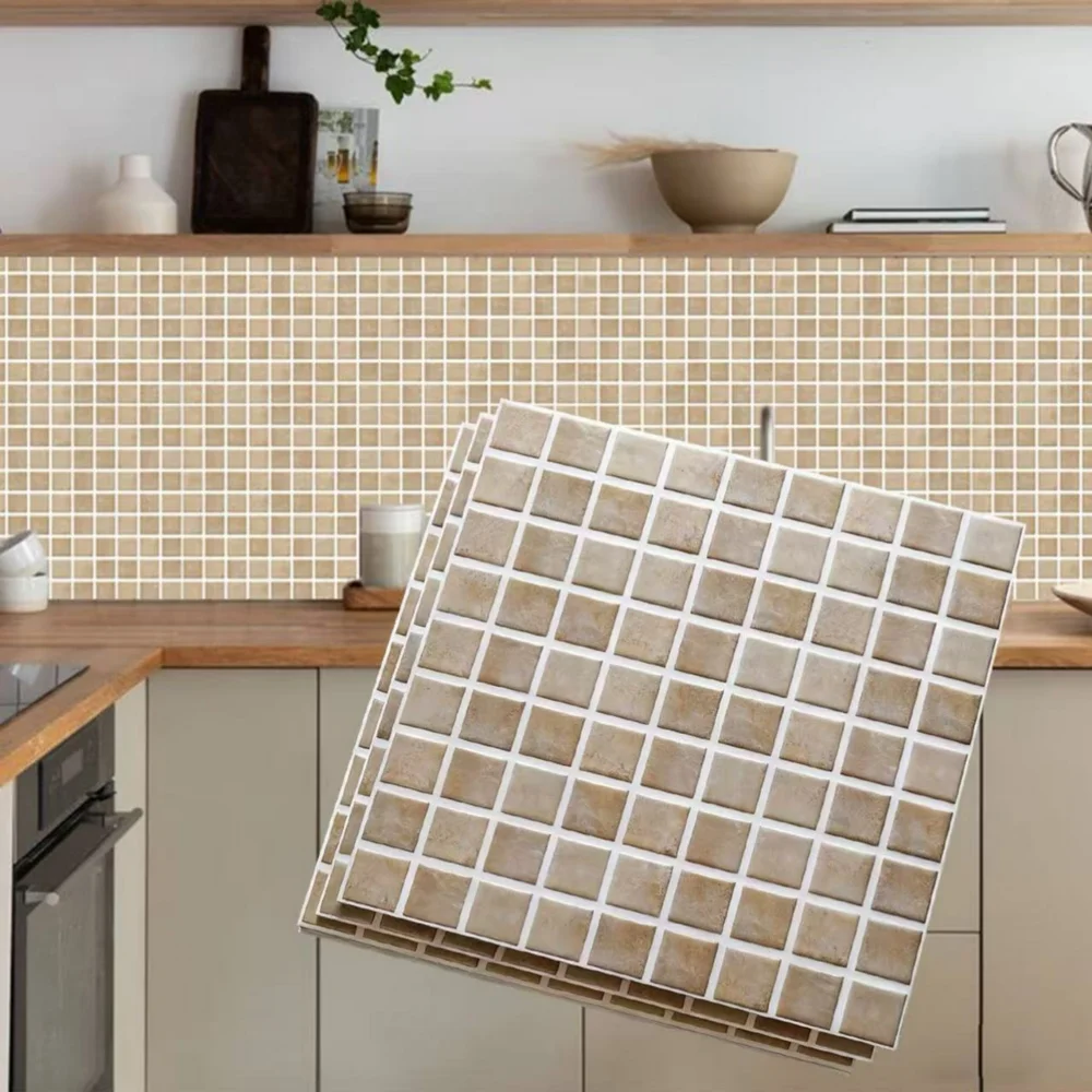 Nordic 3D Stereo Tile Stickers for Kitchen Bathroom Living Room and Entrance Hall Wall Decoration Waterproof and Moisture proof
