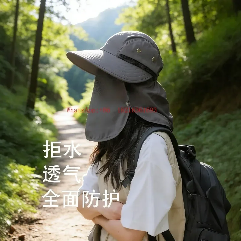 2026GOOD Women's Full Face Mask, Neck Protector Integrated With Summer Sun Hat, Outdoor Fishing And Hiking Sun Hat