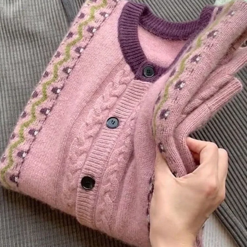 Sweter sweter piękny europejski przemysł ciężki żakardowa dzianina sweter wierzchni dla kobiet jesień i zima sweter damski