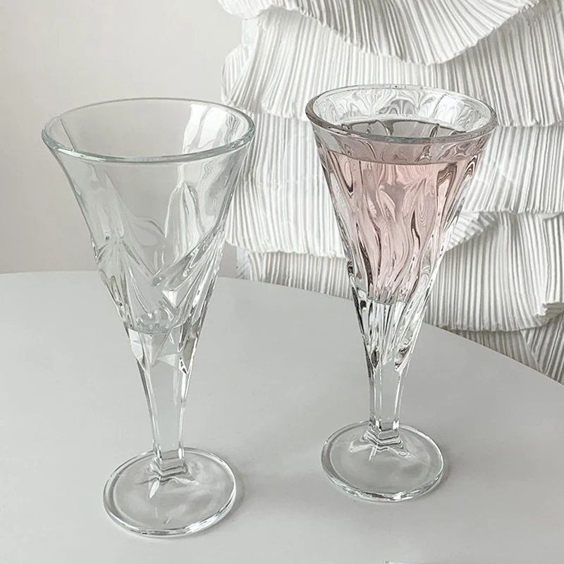 Vintage Relief Champagne Glass Goblet Cocktail Glass Red Wine Glass Juice Glass Drinking Glass Wine Glasses Kitchen Glasses